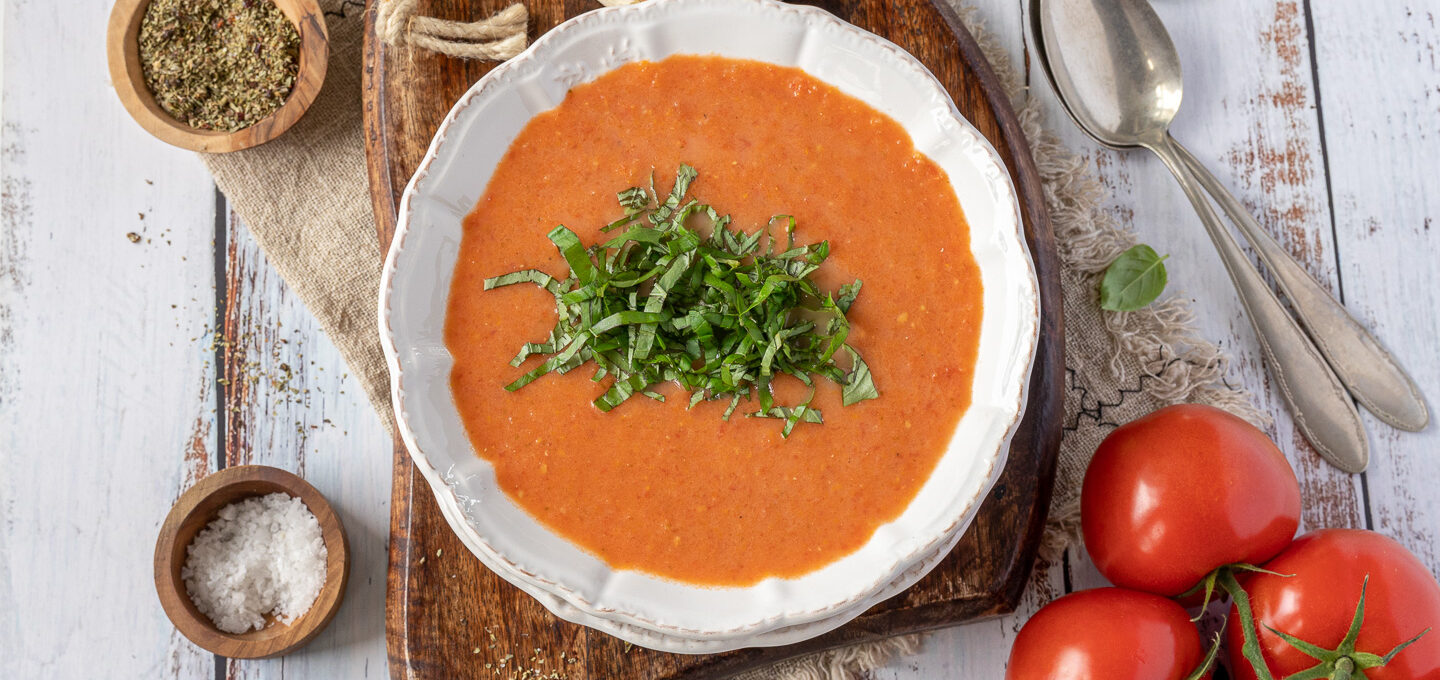 Rezept für eine Tomatensuppe aus frischen Tomaten