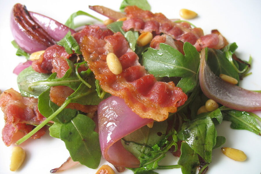 Rezept warmer Rucola Salat nach Jamie Oliver