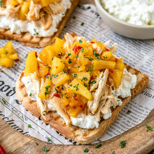 Rezept Sandwich mit Hähnchebrust, Hüttenkäse und Apfel-Chutney