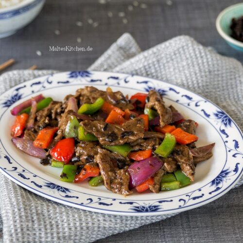 Rezept für Rindfleisch in schwarzer Bohnensauce