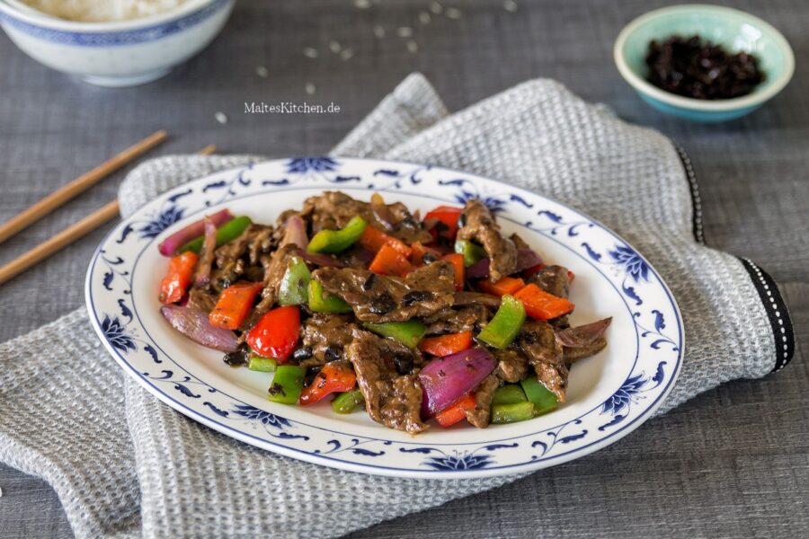 Rezept für Rindfleisch in schwarzer Bohnensauce