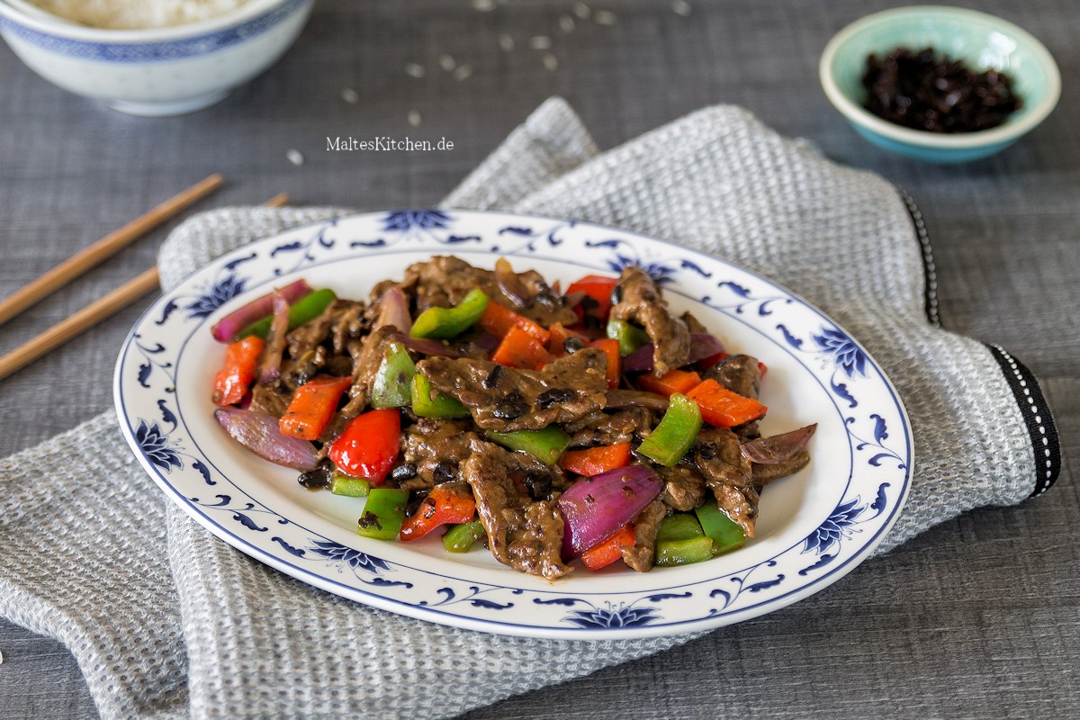 Rezept für Rindfleisch in schwarzer Bohnensauce