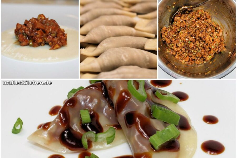 Zubereitung von Dim Sum mit Entenfleisch