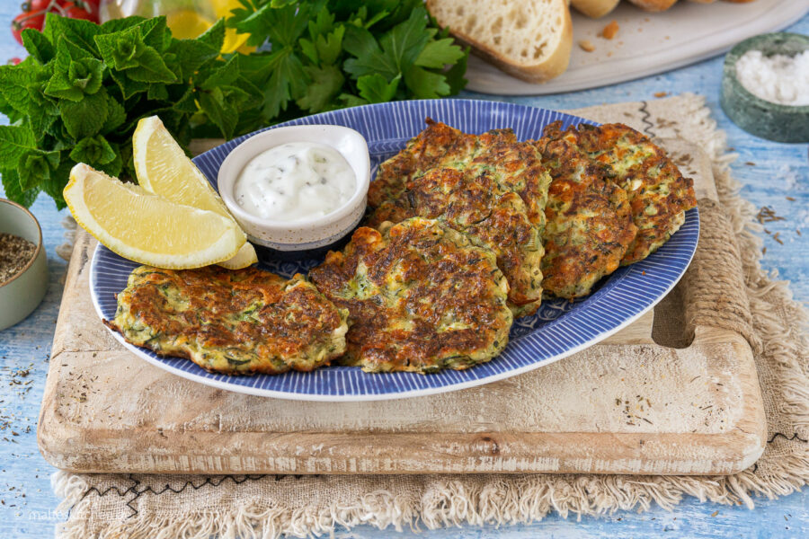 Rezept für griechische Zucchinipuffer
