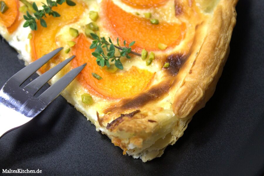 Rezept für eine Aprikosen-Thymian-Tarte