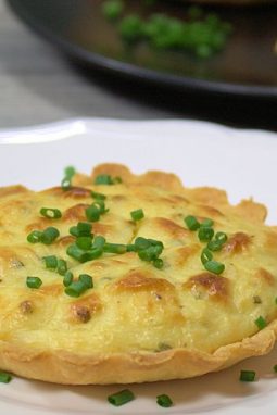 Eine kleine aber feine Kartoffeltarte mit Ziegenkäse