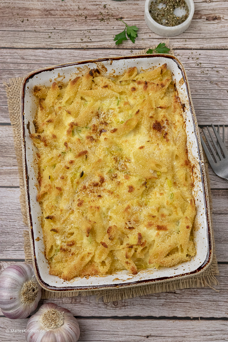 Nudelauflauf vegetarisch, nach Rezept von Tim Mälzer