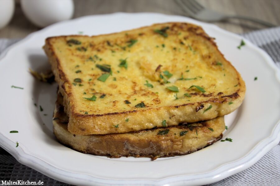 Rezept für einen French Toast mit Parmesan