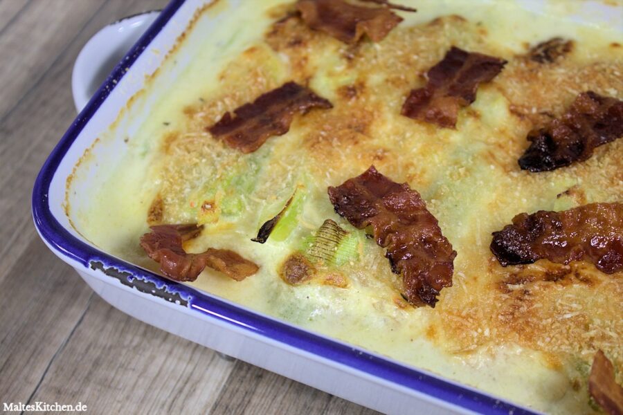 Rezept für einen Lauch-Käse-Auflauf
