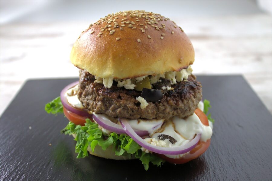 Mein Greekozilla Burger