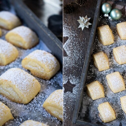 Rezept für mürbe Marzipankissen als Weihnachtsplätzchen