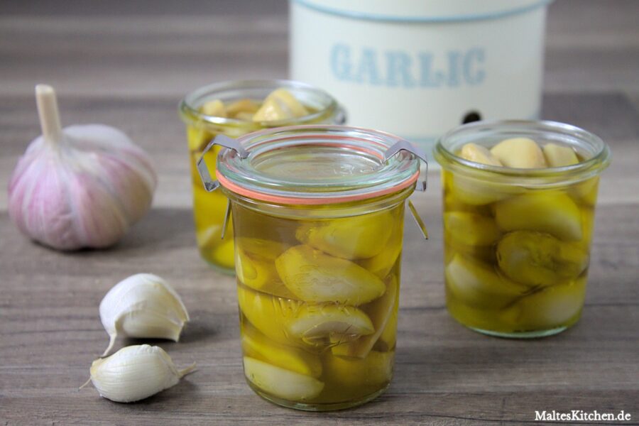 Rezept für confierten Knoblauch