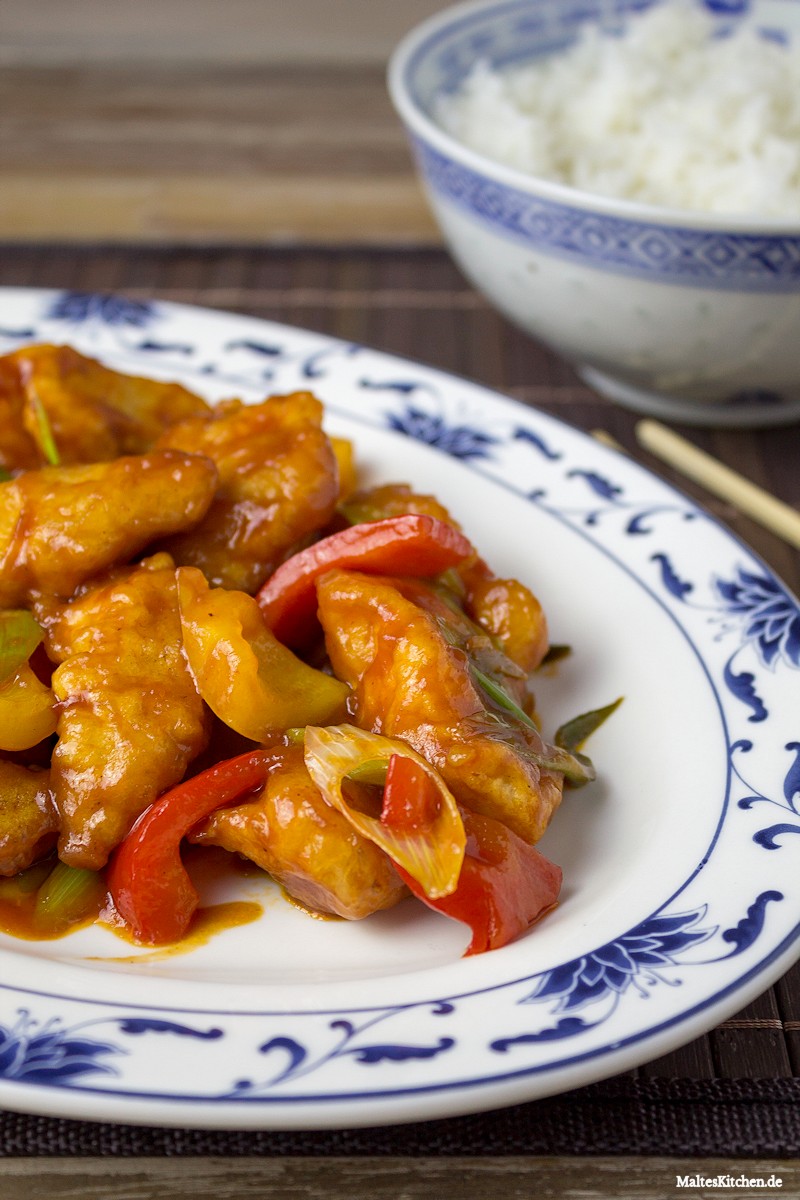 saftiges Huhn in süß-saurer Sauce