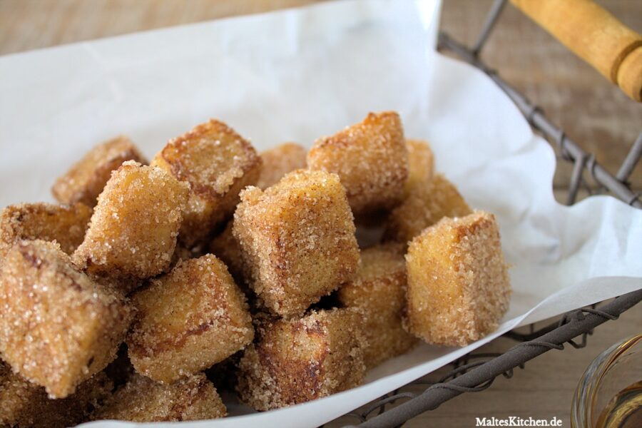 Rezept für French Toast Würfel mit Zimt und Zucker