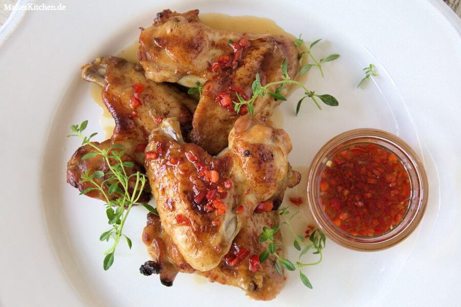 Rezept für klebrige Hähnchenschenkel nach Nigel Slater
