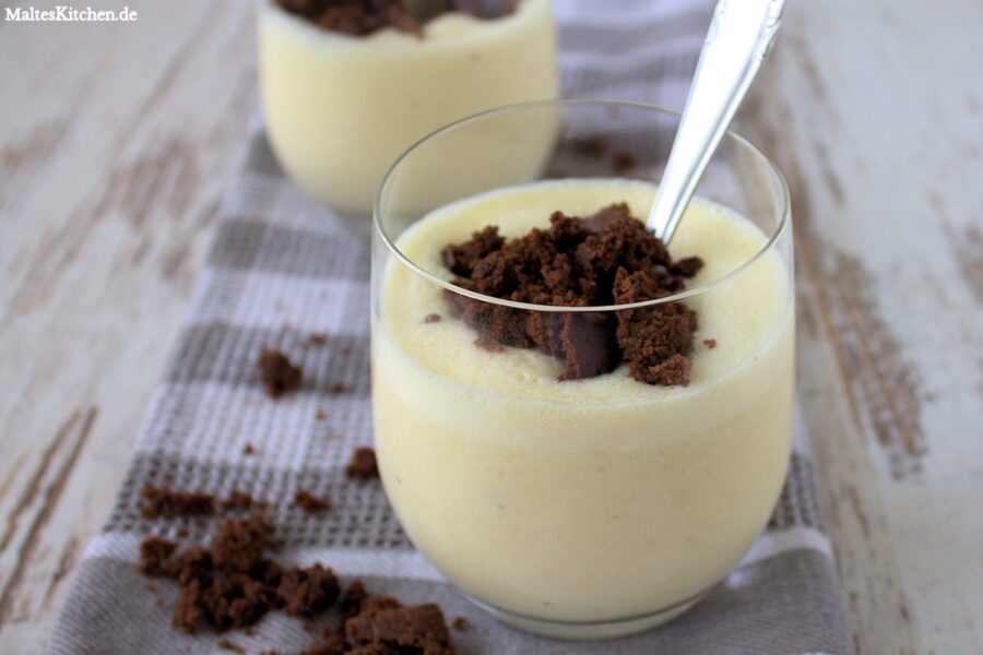 Rezept für ein Milchshake mit karamellisierter Banane und Vanille-Eis