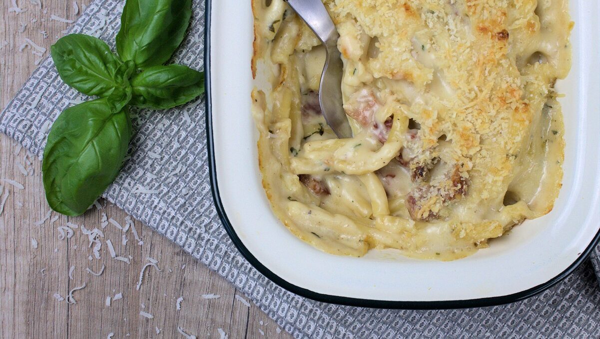 Leckere Makkaroni mit Speck
