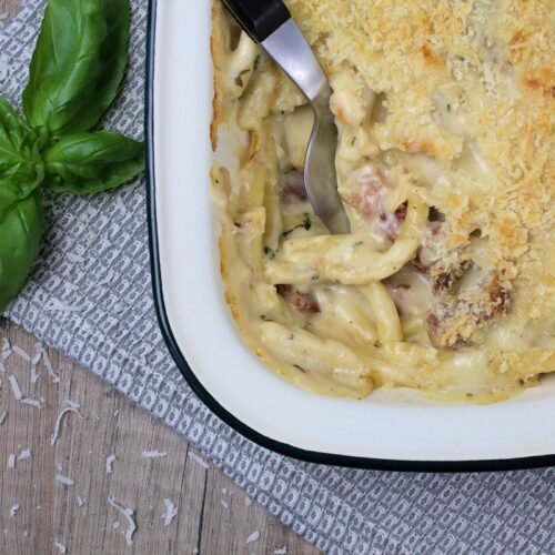 Leckere Makkaroni mit Speck