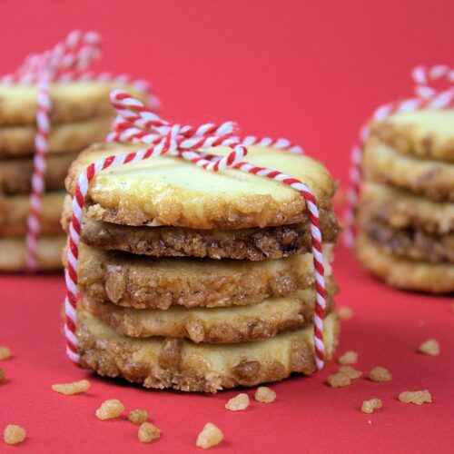 Heidesand Kekse mit Marzipan