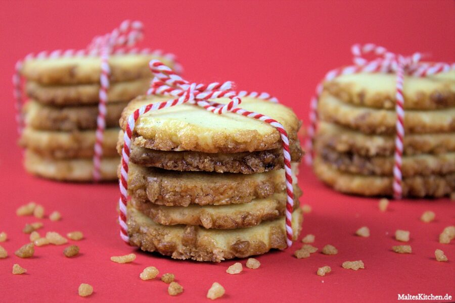 Heidesand Kekse mit Marzipan
