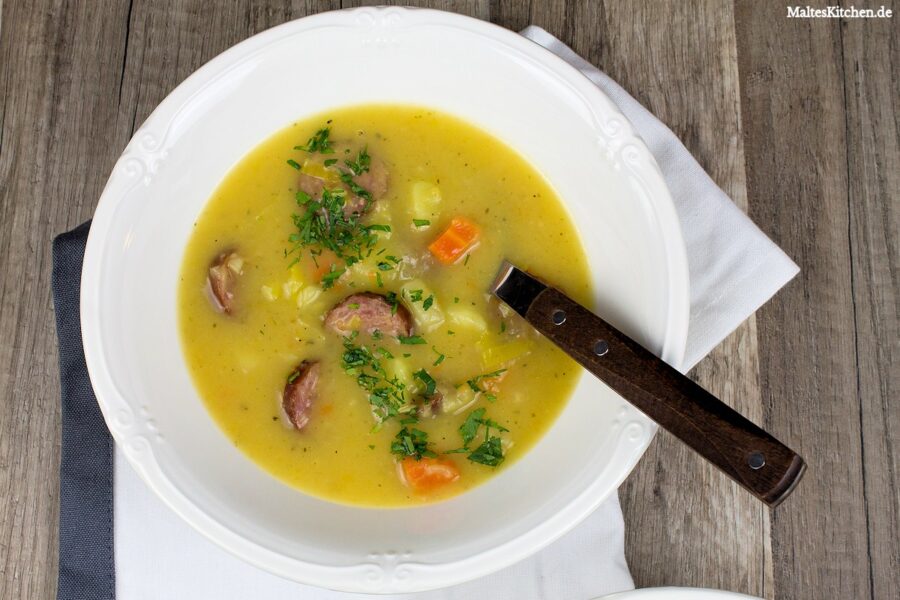 Rezept für einen Kartoffeleintopf mit Cabanossi