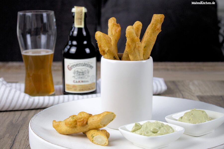 Rezept für Schwarzwurzeln im Bierteig mit einer lvocadocreme
