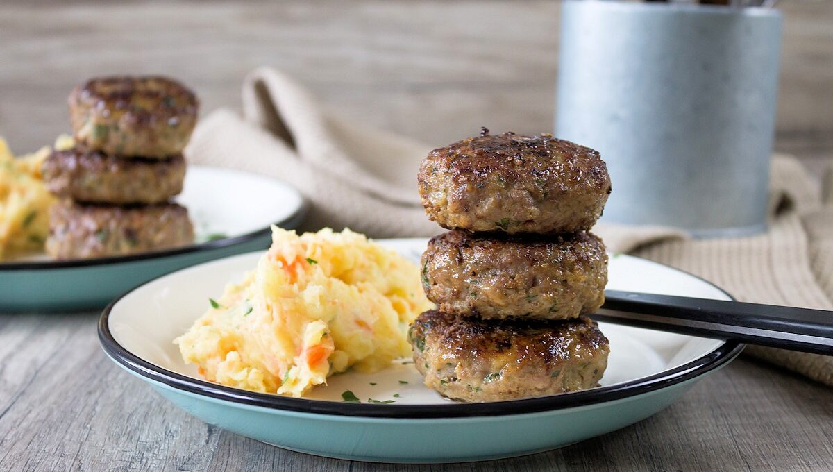 Rezept Frikadellen mit Kartoffel-Möhren-Stampf