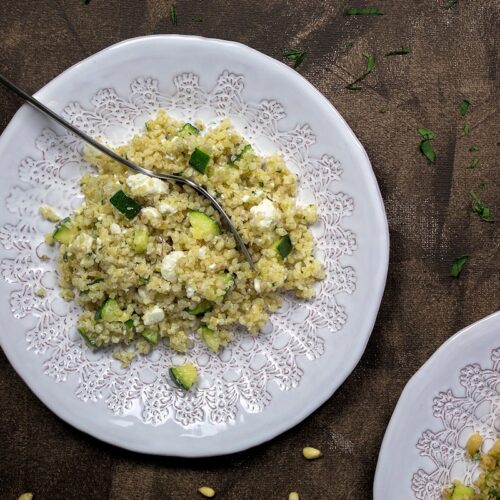 Rezept für Tabouleh mit Zucchini, Feta und Minze