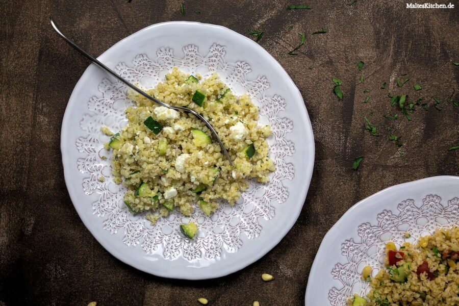Rezept für Tabouleh mit Zucchini, Feta und Minze