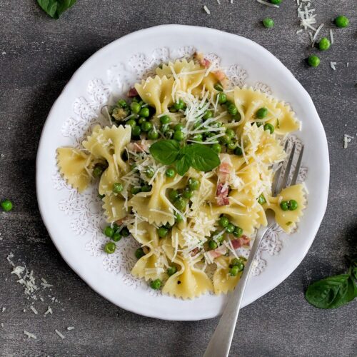 Rezept für Pancetta mit Erbsen & Minze