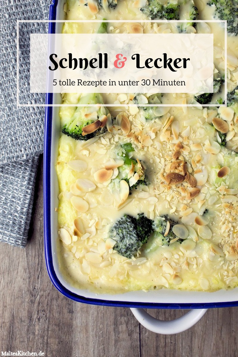 5 leckere Gerichte in unter 30 Minuten gekocht