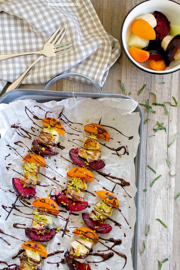 Superleckere Obstspieße vom Grill