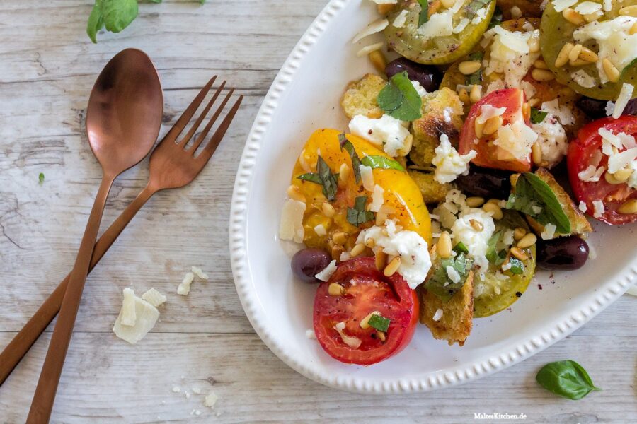 Rezept für einen Tomaten-Brot-Salat