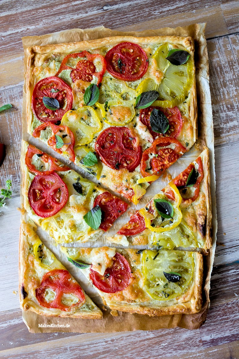Lekere sommerlihe Tarte mit Tomaten