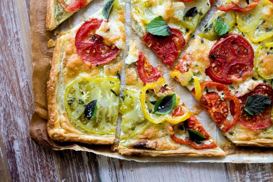 Rezept Tomatentarte mit Ricotta-Basilikum-Creme