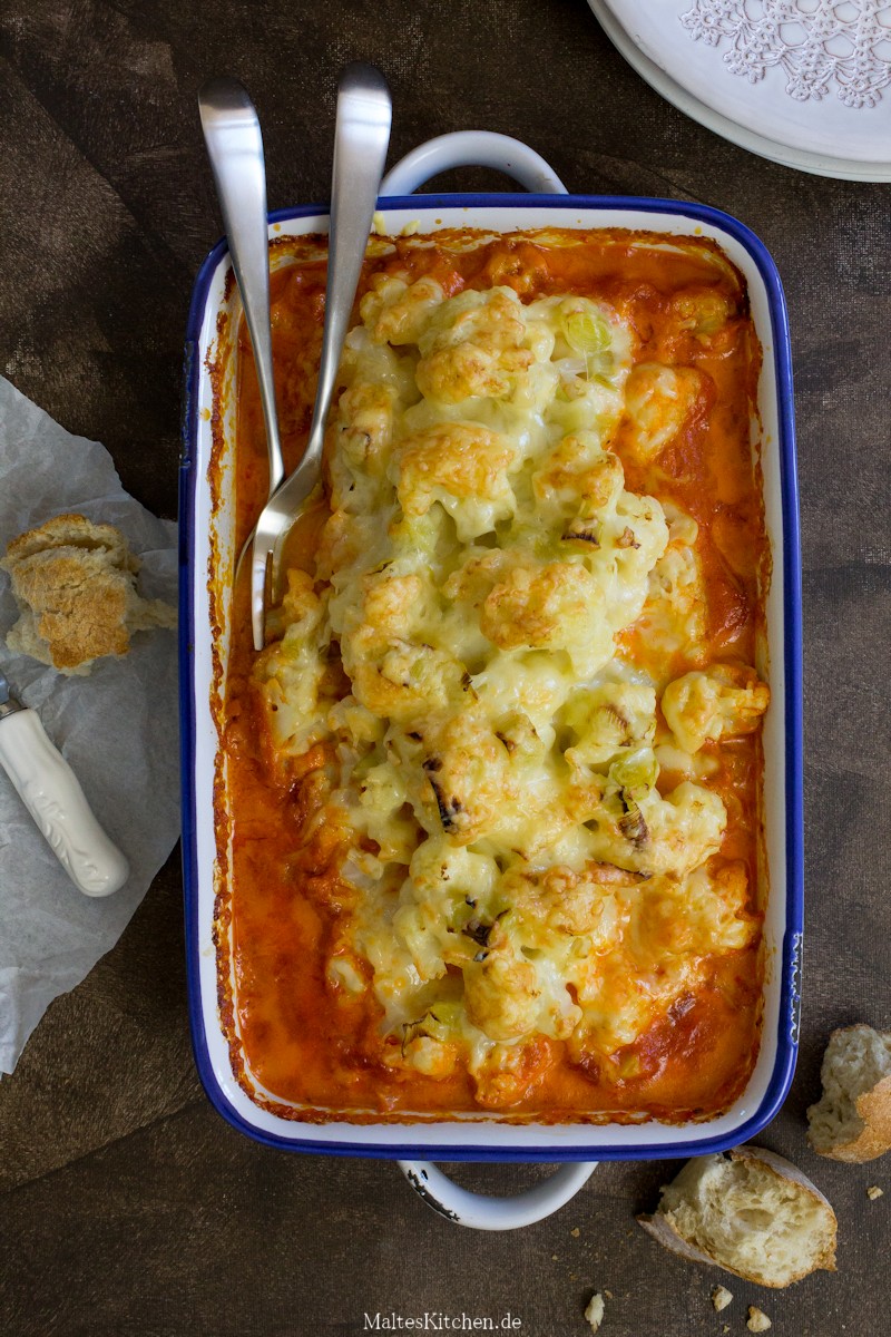 Blumenkohl in Paprika-Rahm-Sauce