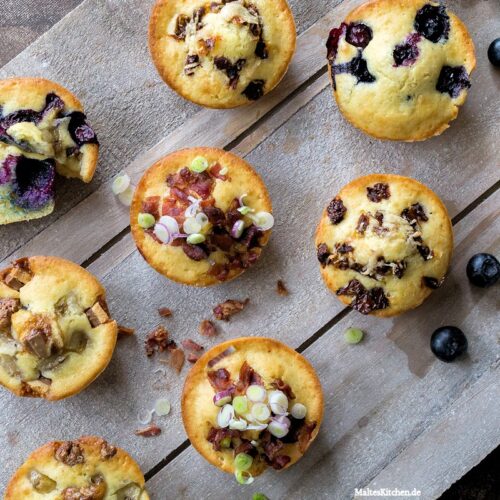 Rezept für süße und herzhafte Pancake-Muffins