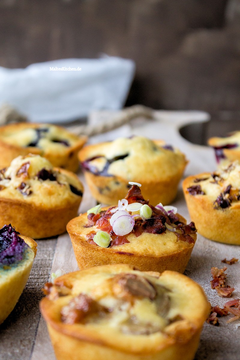 Pancake-Muffins mit Speck