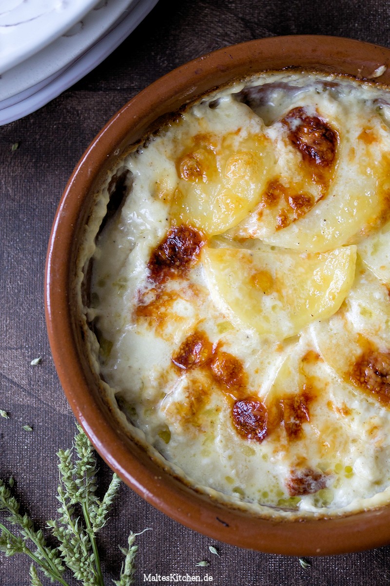 Kartoffelgratin mit Apfel