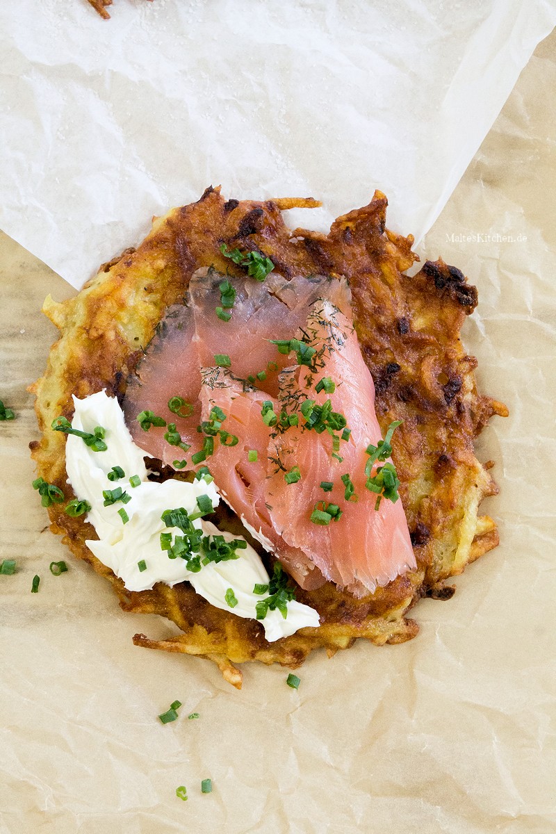 Leckere Puffer mit Lachs