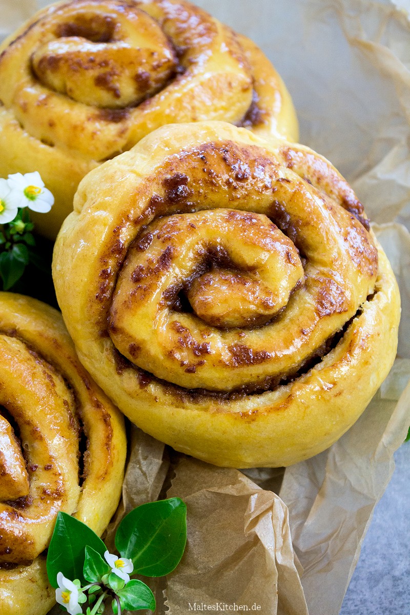 Sehr leckere Zimtschnecken mit Datteln gesüßt