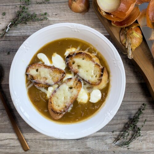 Rezept für eine französische Zwiebelsuppe