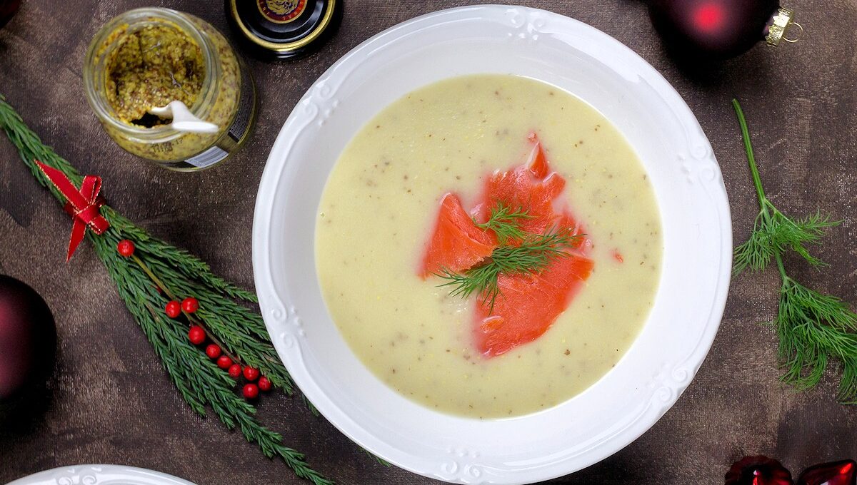 Rezept für eine Apfel-Sellerie-Senf-Suppe