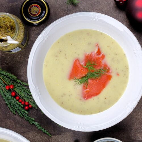 Rezept für eine Apfel-Sellerie-Senf-Suppe