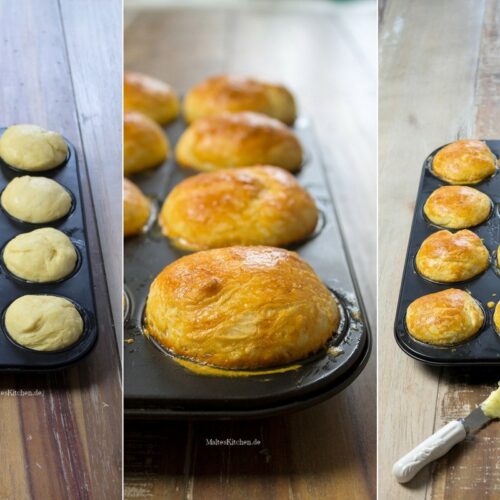 Süße Brioche in der Muffin-Form