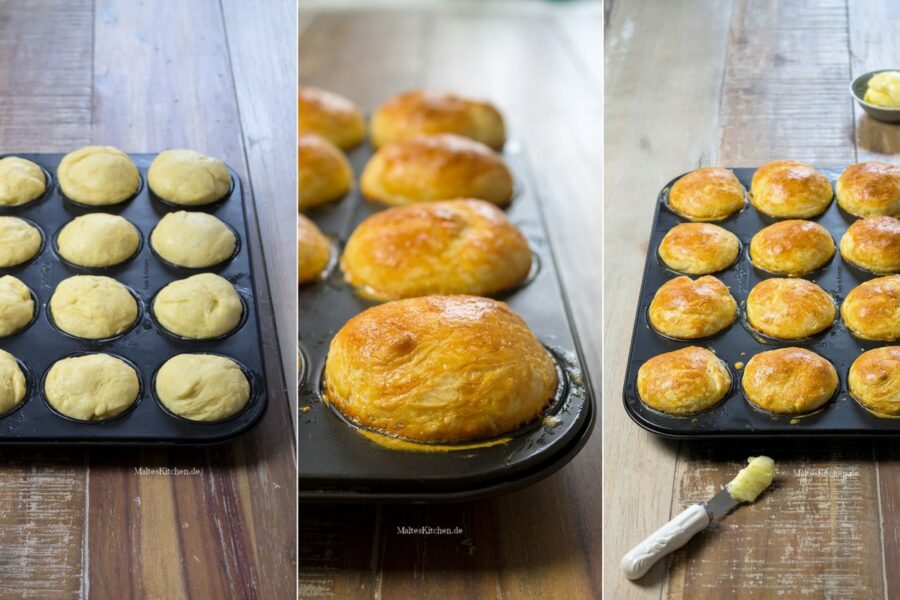 Süße Brioche in der Muffin-Form
