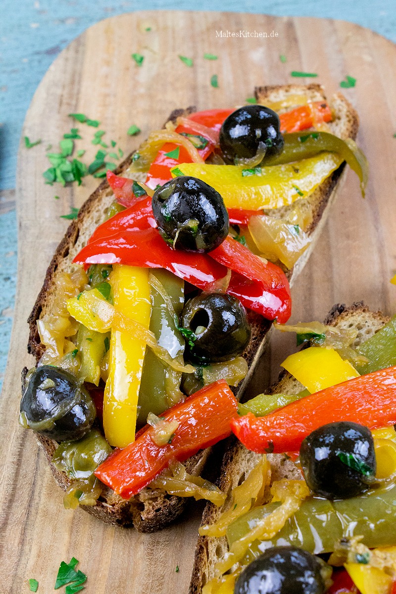 Leckeres Paprikagemüse zum Frühstück