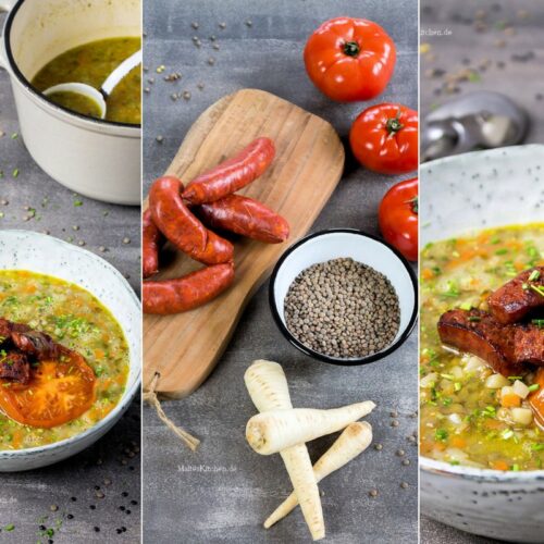 Rezept für eine Linsensuppe mit Chorizo