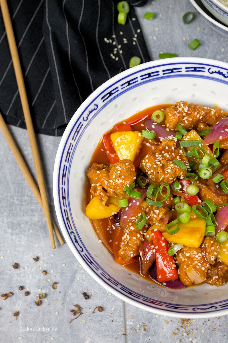 Superleckeres Hähnchen süßsauer