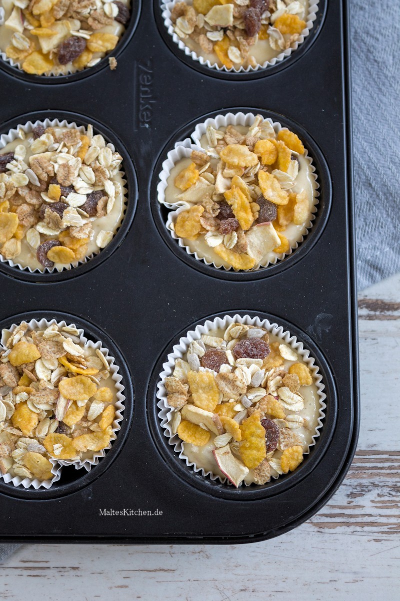 Muffins mit Müsli zum Frühstück